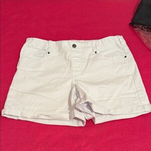 Time and Tru Women's White Cargo Shorts